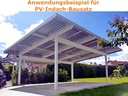 Montagesystem für Carportdach + 18 Solarmodule 6 x 5,3 m 5,6kWp